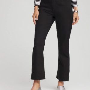 Cropped Girlfriend Kick-Flare Jeans