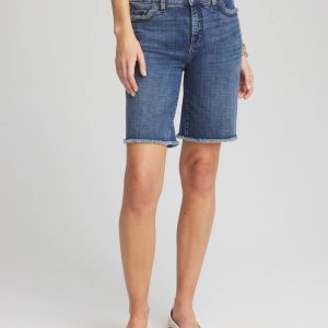 So Slimming® Girlfriend Frayed Jean Shorts