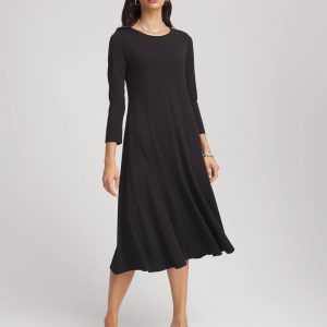 Ponte A-line Midi Dress