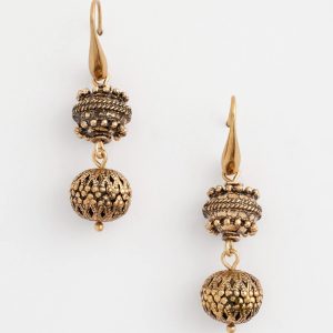 Gold Antique Drop Earrings