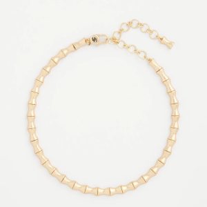 Golden Bamboo Collar Necklace