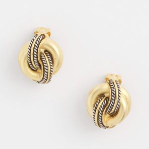 No Droop™ Gold Knot Clip-On Earrings