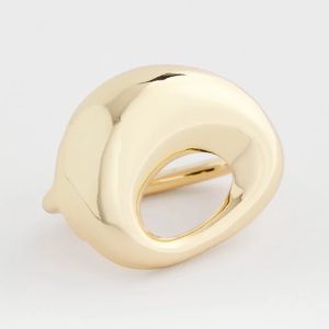 Gold Puff Scarf Ring