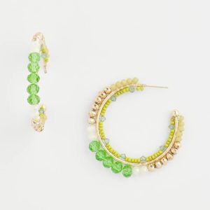 No Droop® Beaded Hoop Earrings