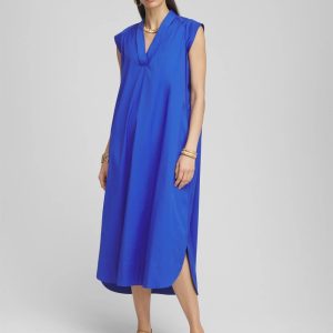 Petite Popover Poplin Maxi Dress