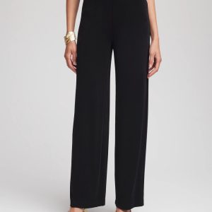 Petite Travelers™ Hollywood-Waist Straight-Leg Pants