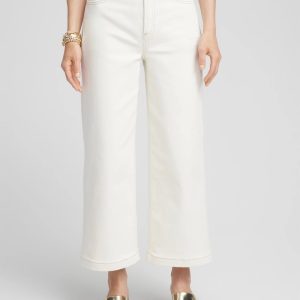 High Rise Wide Leg Cropped Jeans