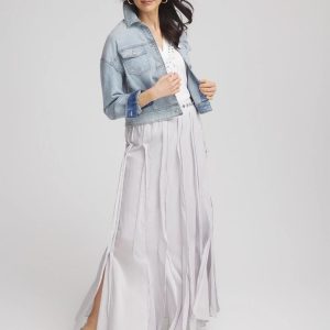 Cotton Silk Voile Maxi Skirt