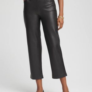 Faux Leather Brigitte™ Pull-On Cropped Pants