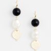 Linear Gold Pearl Earrings