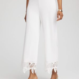 Petite Travelers™ Crochet-Lace Cropped Pants