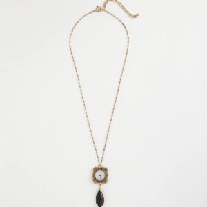 Clock Pendant Necklace