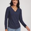 Printed Touch of Cool™ V-Neck Layering Tee