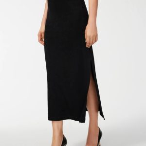 Petite Travelers Side Slit Maxi Skirt