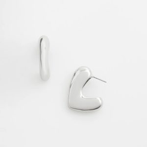 No Droop® Silver Tone Mini Hoops