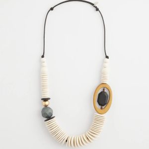 SYLCA® x Chico's Cream Mixed-Media Peyton Necklace