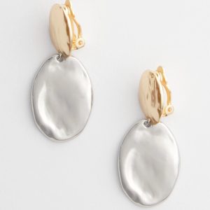 No Droop™ Mixed-Metal Clip-On Earrings
