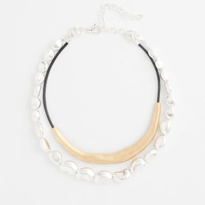 Mixed-Metal Collar Necklace