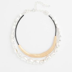 Mixed-Metal Collar Necklace