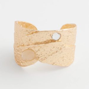 Molten Goldtone Cuff Bracelet