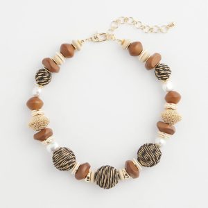 Mixed-Media Short Beaded Necklace