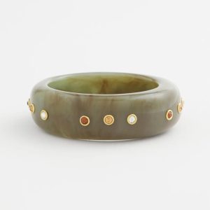 Resin & Cubic Zirconia Bezel Bracelet