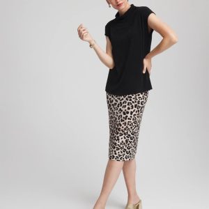 Travelers™ No Tummy Animal-Print Pencil Skirt