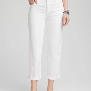 No Stain Boyfriend Cropped Jeans