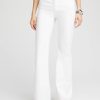 Girlfriend No Stain Frayed Flared Jeans