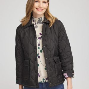 Faux Nylon Quilted Jacket