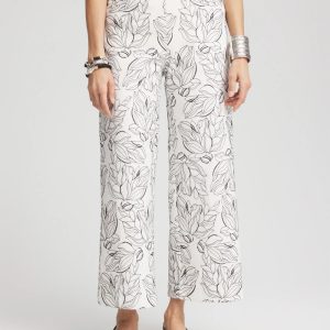 Brigitte™ Floral Embroidered Wide-Leg Cropped Pants