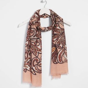 Textured Printed Oblong Scarf