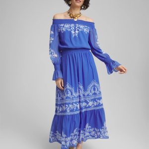 Off-Shoulder Tiered Maxi Dress