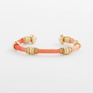 Aventurine Stone Raffia-Wrapped Cuff