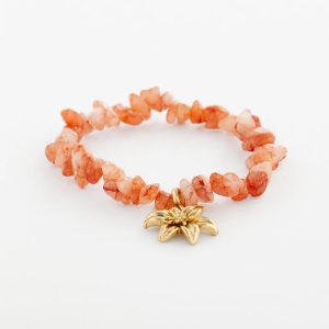 Aventurine Stone Chips Charm Bracelet