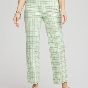 Brigitte™ Wide Leg Plaid Cropped Pants
