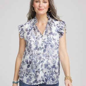Butterfly Ruffle Collar Blouse