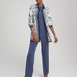 Travelers™ Collection Paisley Mesh Shirt Jacket
