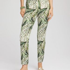 Petite Brigitte™ Slim Ankle Palm-Print Pants