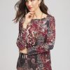 Printed Pima Cotton Bateau-Neck Tee