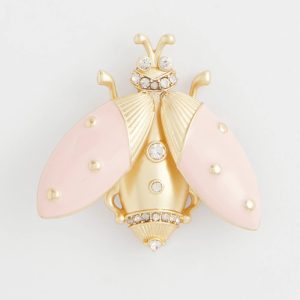 Pink Bug Brooch