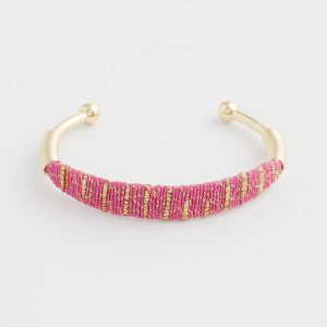 Thread Wrapped Cuff Bracelet