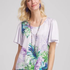 Flutter Sleeve Satin Top