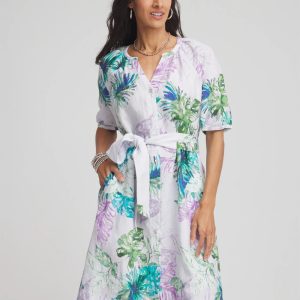 Floral Linen Shirtdress