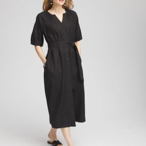 Linen Midi Shirtdress