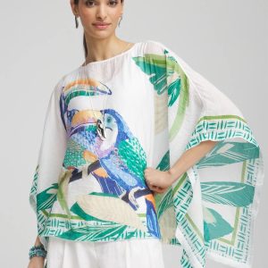 Island Motif Poncho