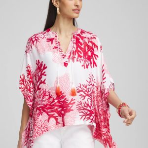 Coral Reef Motif Poncho
