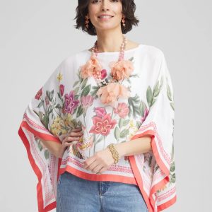Wildflower Crepe Boatneck Poncho