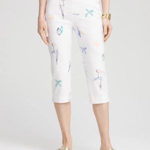 Petite Island Motif Brigitte™ Capri Pants