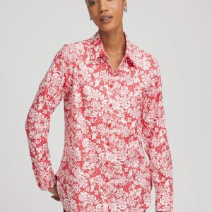 No Iron™ Long-Sleeved Folklore-Floral Shirt